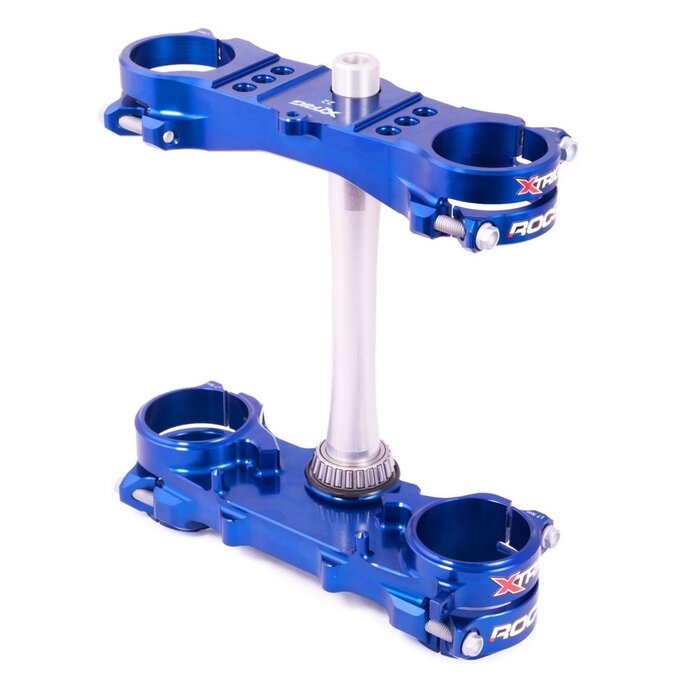 X-trig Gabelbrücken - Kit ROCS Tech Offset 25 blau M12 für Yamaha YZ125 / Fantic XX125