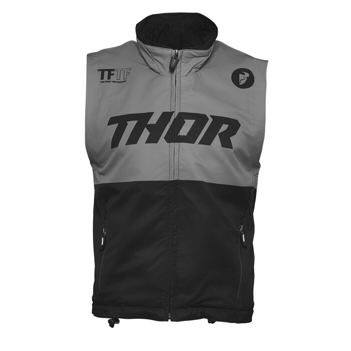 Thor Warm Up Jacke Weste schwarz charcoal