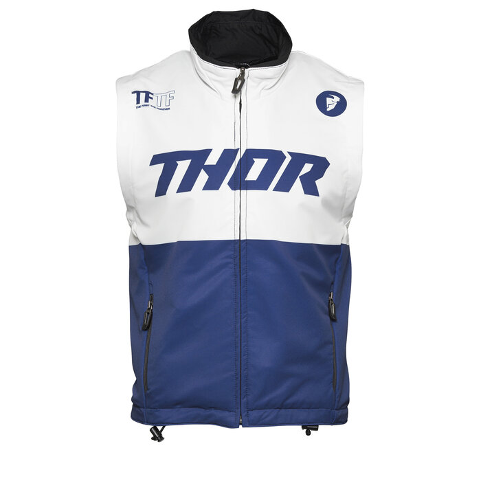 Thor Warm Up Jacke Weste schwarz blau weiss