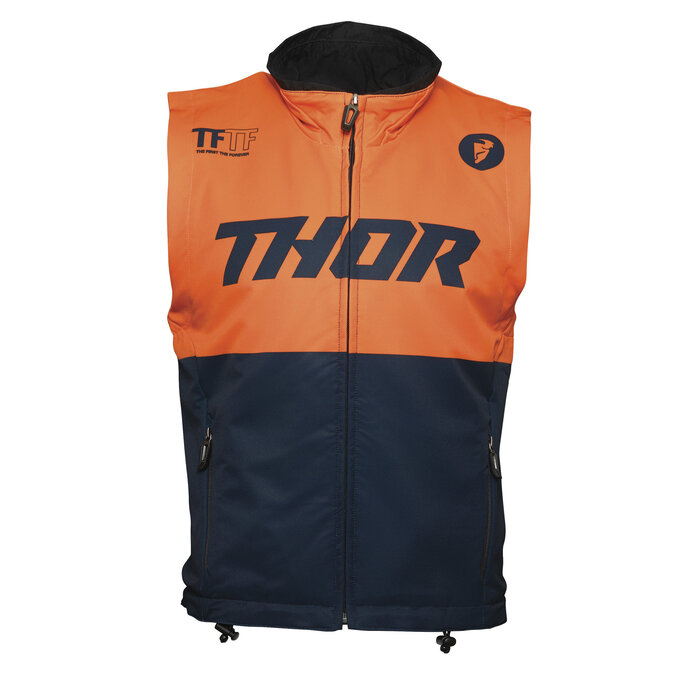 Thor Warm Up Jacke Weste blau orange