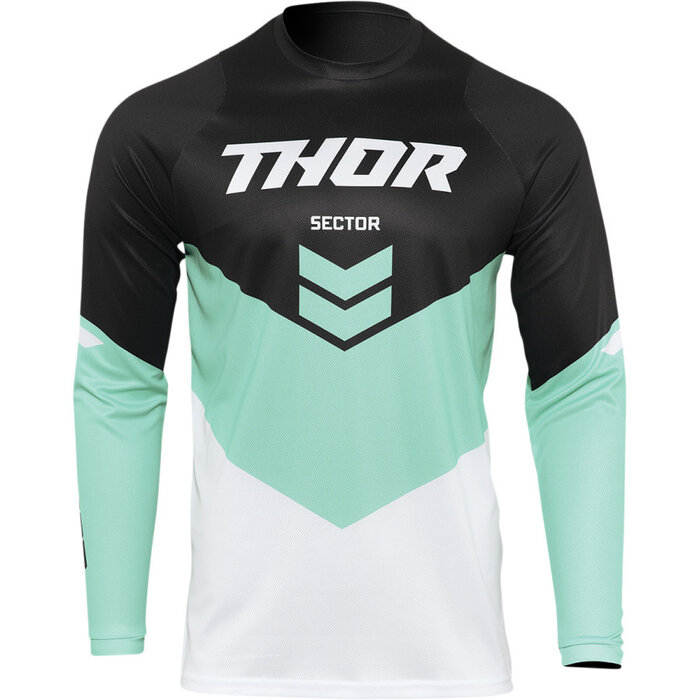 Thor Kinder Jugend Jersey Sector Chev schwarz mint