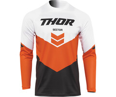 Thor Kinder Jugend Jersey Sector Chev charcoal rot orange