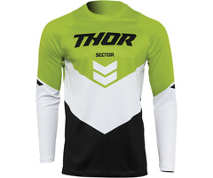 Thor Kinder Jugend Jersey Sector Chev schwarz grün