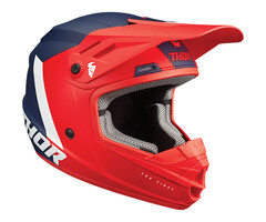 Thor Kinderhelm Sector Chev Helm für Jugendliche bunkelblau matt rot