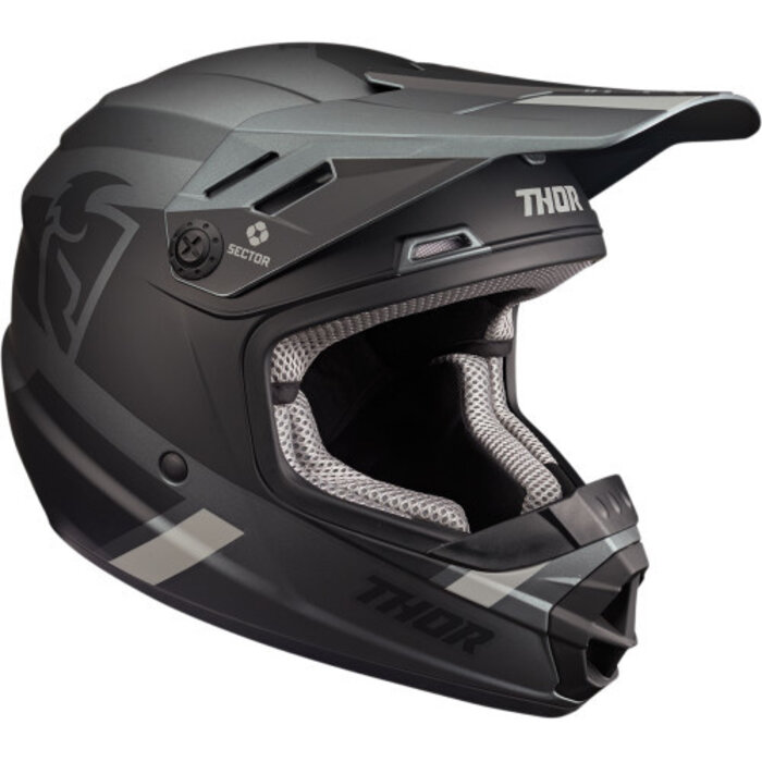 Thor Kinderhelm Sector Split MIPS® Helm Grau Matt Schwarz