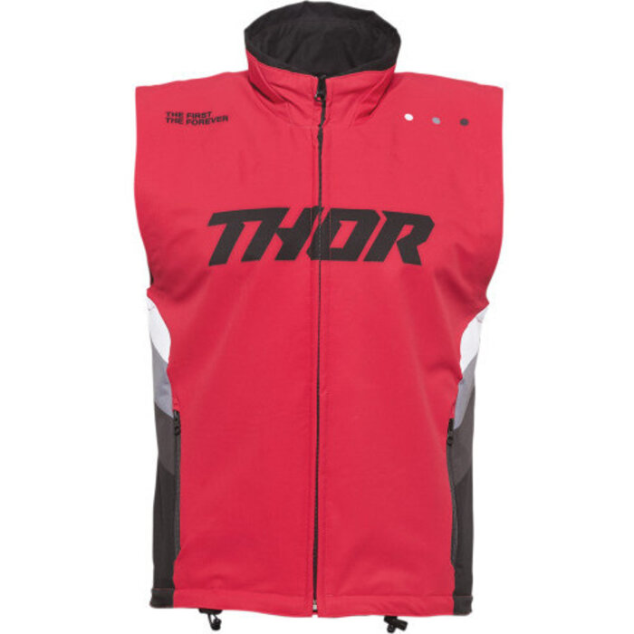 Thor Warm Up Jacke Weste rot schwarz