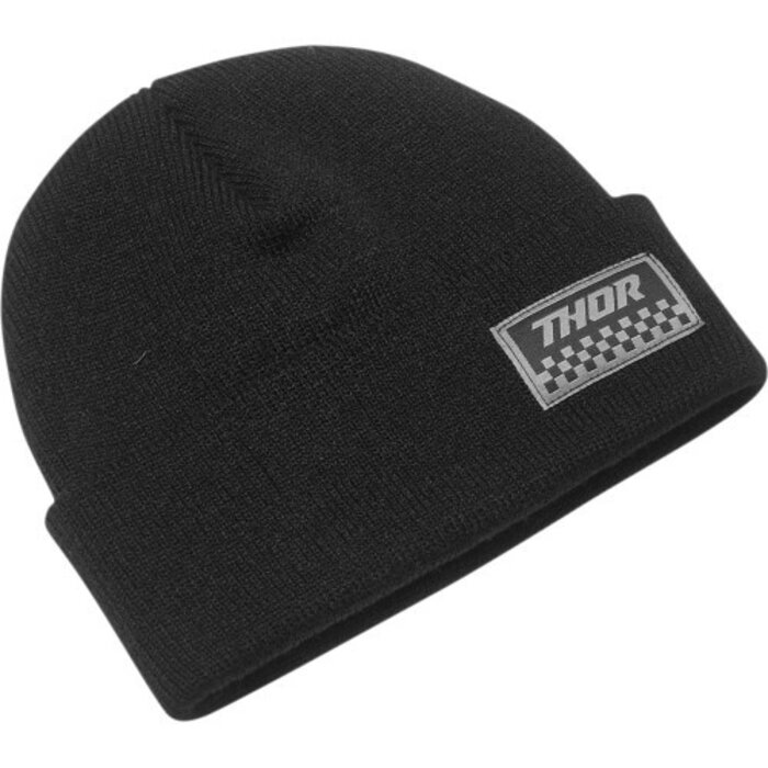 Thor Checker Beanie Haube schwarz