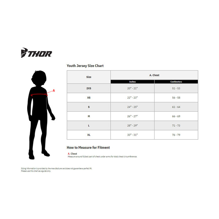 Thor Kinder Jugend Jersey Sector Birdrock Jersey grau acid