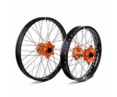 X-Grip Felgen Satz V1 / vorne 1.60" X 21" & hinten 2,15" X 19" vorne für KTM SX SXF EXC EXC-F ab Bj. 2016-2022  schwarz / orange