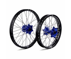 X-Grip Felgen Satz V1 / vorne 1.60" X 21" & hinten 2,15" X 18" für KTM EXC EXC-F ab Bj. 2016-2022  schwarz / blau