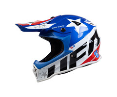 UFO Kinder Helm Captain weiss blau rot