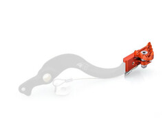 ART Ersatzteil für Fußbremshebel Bremspedal Aluminium eloxiert schwarz/Spitze orangefarben KTM / Husqvarna