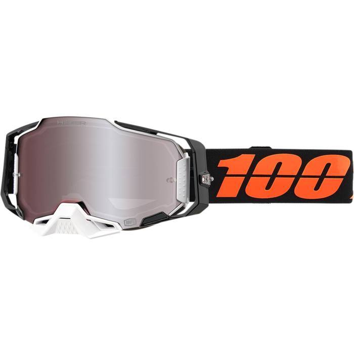 100 % Armega MX Enduro Brille Blacktail schwarz orange HiPER Silver| Mirror