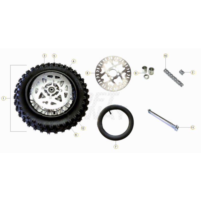 Beta Minicross Elektro Hinterrad