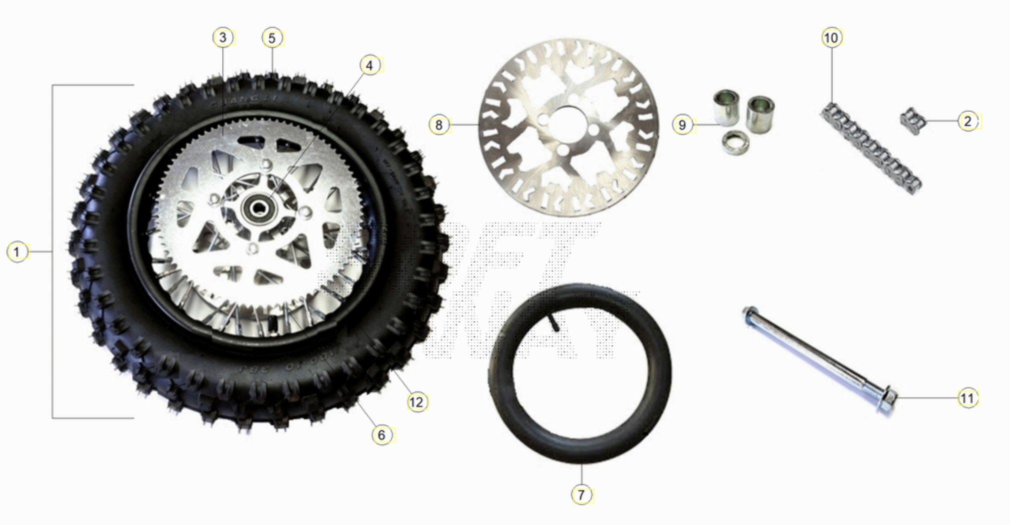 Beta Minicross Elektro Hinterrad