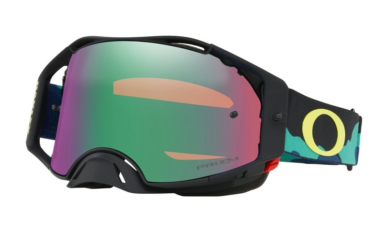 Oakley Airbrake MX Goggle Eli Tomac Signature Series Camo Army Blues Prizm MX Jade Iridium Lens