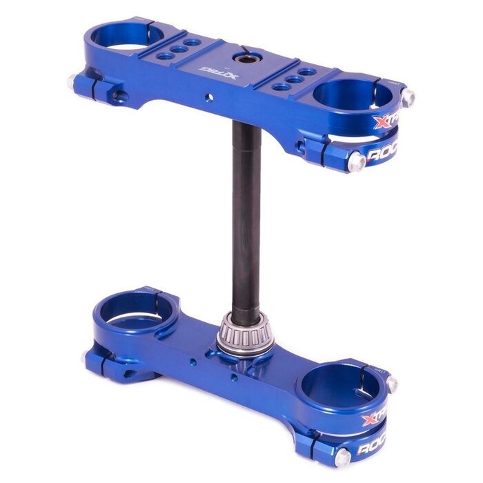 X-trig Gabelbrücke ROCS tech blau für KTM SX65 Bj. 12-23 / Husqvarna TC65 Bj. 17-23 / GasGas MX65 Bj. 22-23