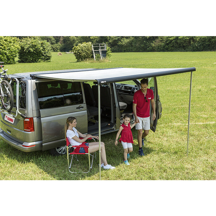 Fiamma Dachmarkise F40 Van 270, 270 x 225 cm, Tuch royal grey, Gehäuse deep black