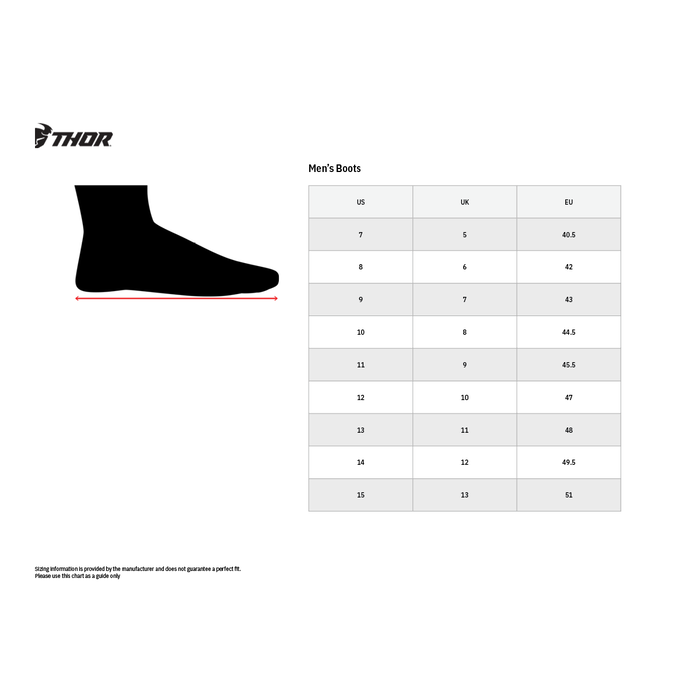 Thor Radial MX Stiefel	rot
