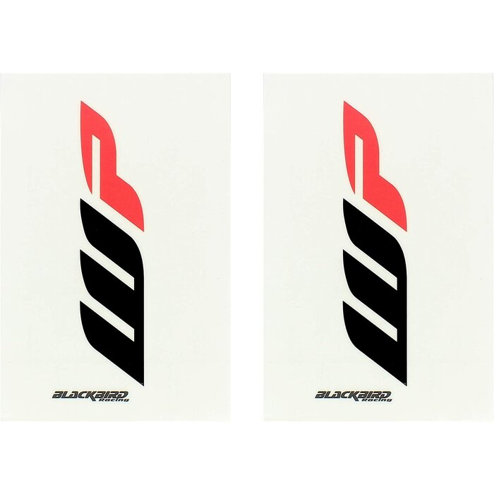 Blackbird Stickerset Gabel Aufkleber Fork Decal WP weiss transparent