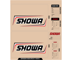 D'COR Visuals Stickerset Gabel Aufkleber Fork Decal Showa schwarz