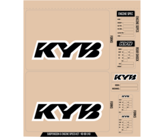 D'COR Visuals Stickerset Gabel Aufkleber Fork Decal KYB schwarz