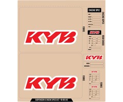 D'COR Visuals Stickerset Gabel Aufkleber Fork Decal KYB rot