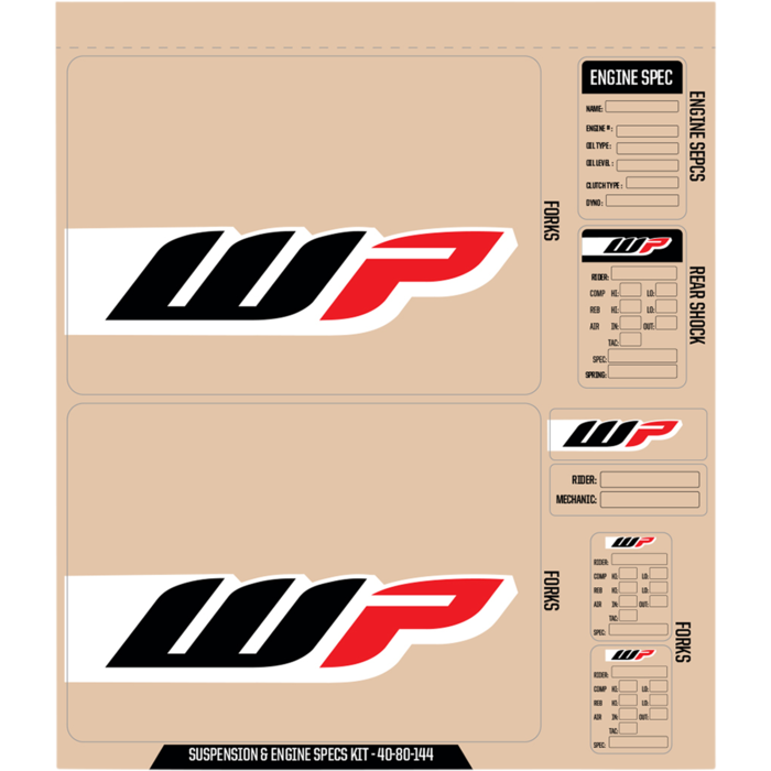 D'COR Visuals Stickerset Gabel Aufkleber Fork Decal WP