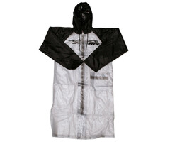 RFX Race Regenmantel lang Transparent Schwarz