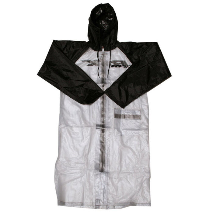 RFX Race Regenmantel lang Transparent Schwarz