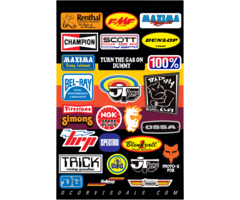 D'COR Visuals Sticker Aufkleber Bogen Decal Sheet Throwback