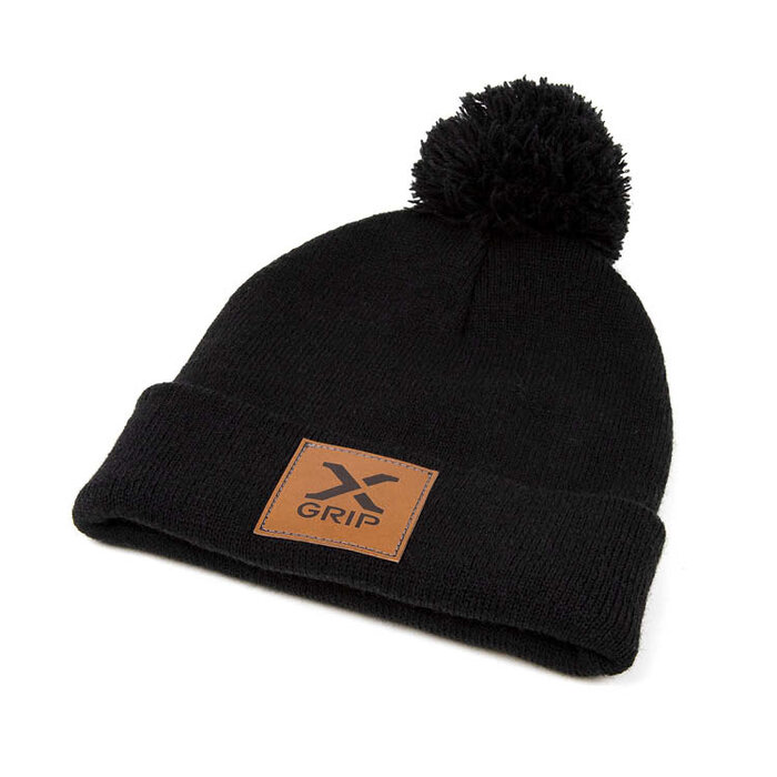 X-Grip Beanie Haube Bommelmütze schwarz V3