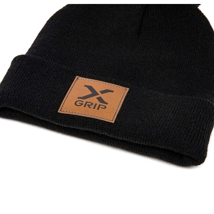 X-Grip Beanie Haube Bommelmütze schwarz V3