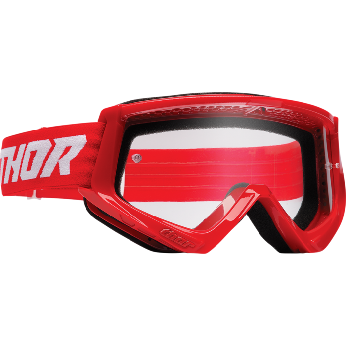 Thor MX Brille Combat Racer Schutzbrille rot weiss