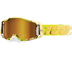 100 % Armega MX Enduro Brille Feelgood neongelb gold