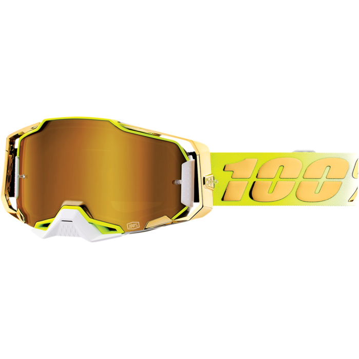 100 % Armega MX Enduro Brille Feelgood neongelb gold