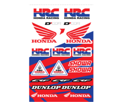 D'COR Visuals Dcor Sticker Aufkleber Bogen HRC Honda Racing - Showa Dunlop
