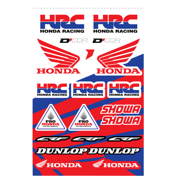 D'COR Visuals Dcor Sticker Aufkleber Bogen HRC Honda Racing - Showa Dunlop