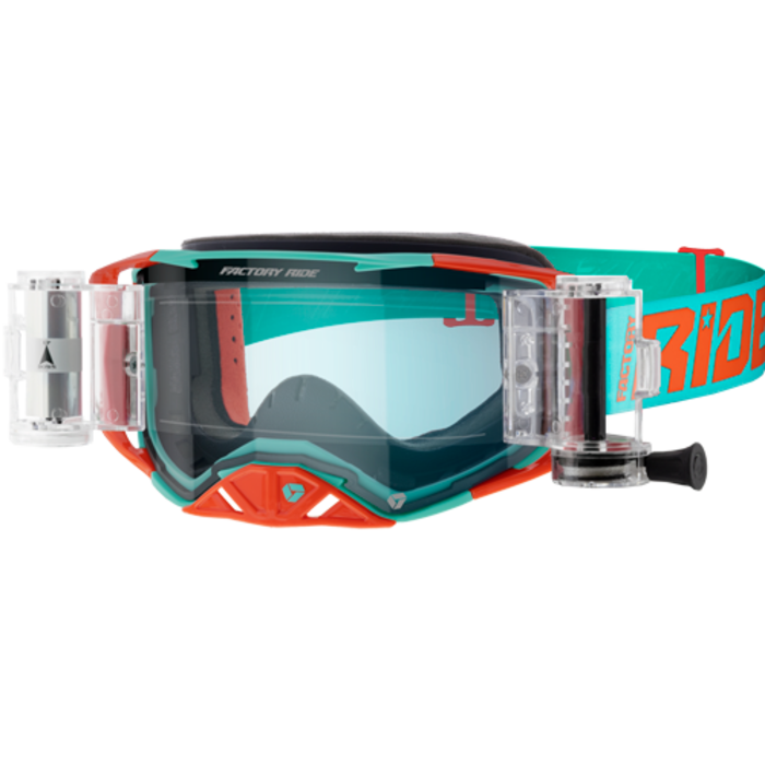 FXR Factory Ride Roll Off MX Motocross Brille Pepper mint