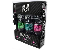 Muc-Off Muc-Off Motorrad Multi-Pack – Basis-Kit für Motorrad Zubehör für Motorrad Reinigung und Pflege – Motorrad Pflegeset mit Entfetter, Schutzmittel, Kettenöl und Klauenbürste