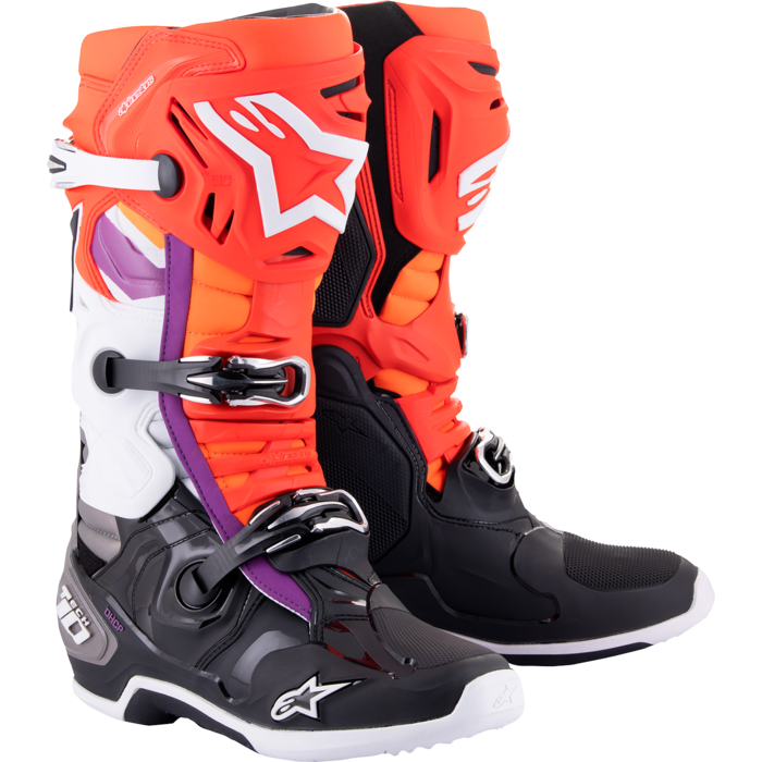 Alpinestars Stiefel Tech 10 gelb orange schwarz weiss