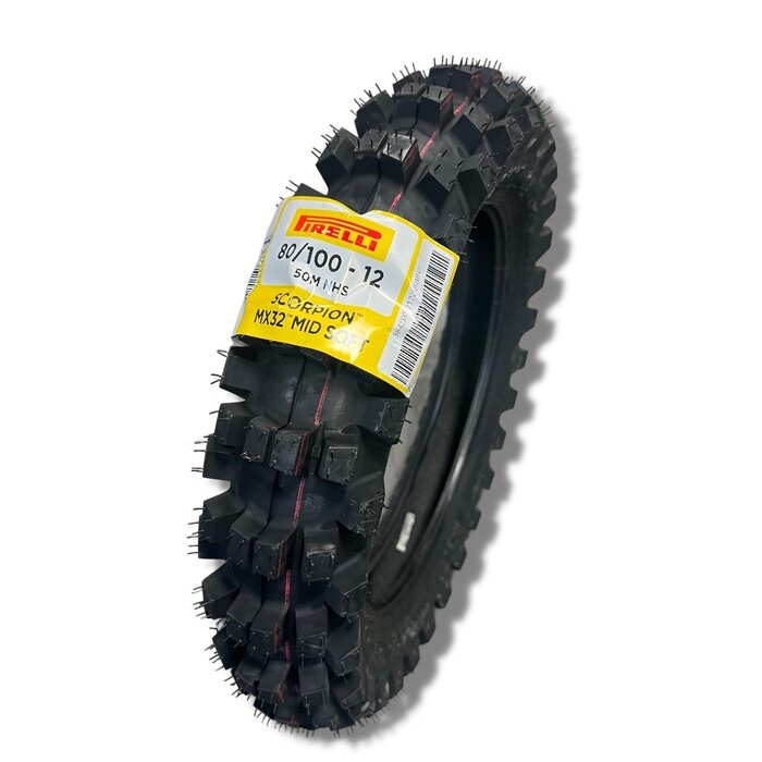 Pirelli Reifen Scorpion MX32 MID Soft Hinterradreifen 80/100-12 50M TT NHS