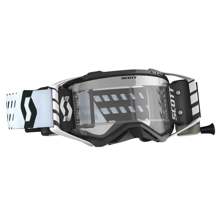 Scott MX-Brille Goggle Prospect WFS inkl. Roll Off System - weiss schwarz