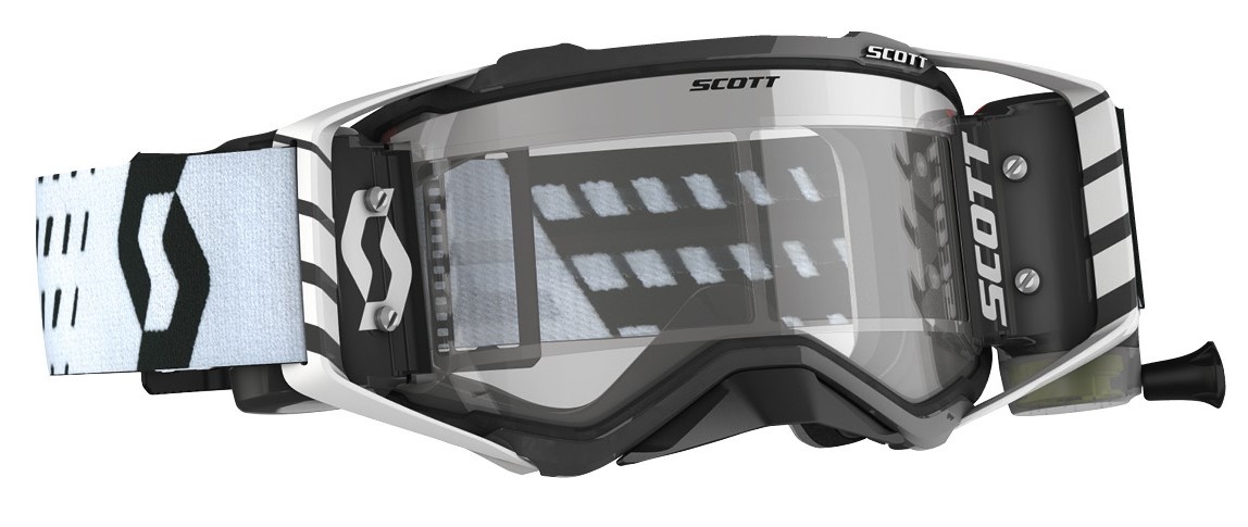 Scott MX-Brille Goggle Prospect WFS inkl. Roll Off System - weiss schwarz