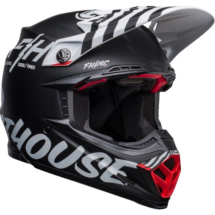 Bell Moto-9 S Flex Helm - Fasthouse Crew schwarz matt - weiß