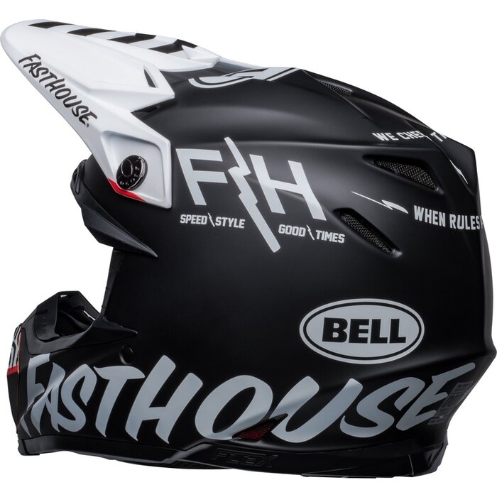 Bell Moto-9 S Flex Helm - Fasthouse Crew schwarz matt - weiß
