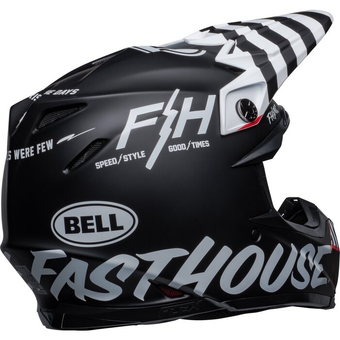 Bell Moto-9 S Flex Helm - Fasthouse Crew schwarz matt - weiß