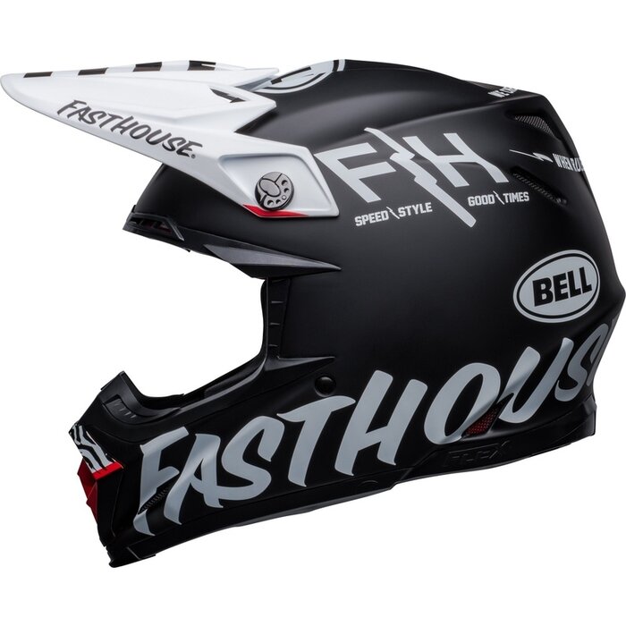 Bell Moto-9 S Flex Helm - Fasthouse Crew schwarz matt - weiß