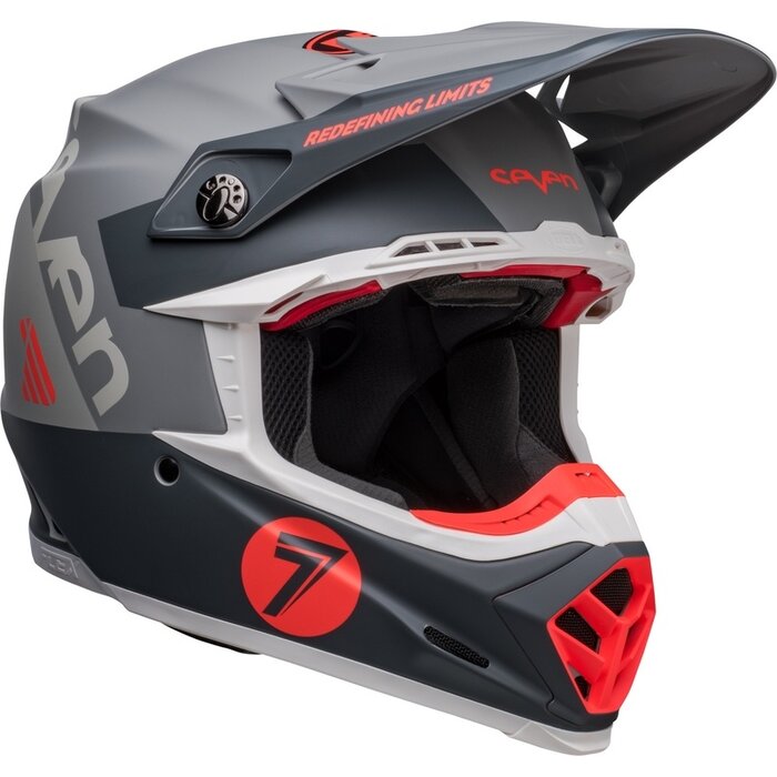 Bell Moto-9s Flex Seven Vanguard Helm - Matte Kohle/Orange