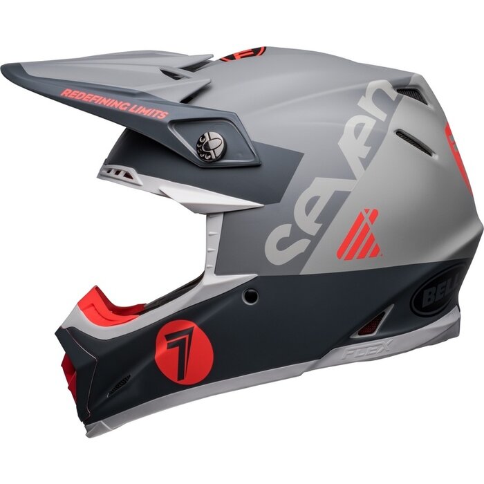 Bell Moto-9s Flex Seven Vanguard Helm - Matte Kohle/Orange